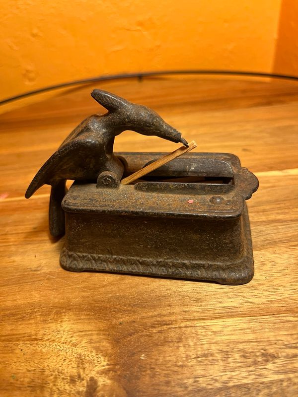 1890s Cast Iron Woodpecker Match Picker