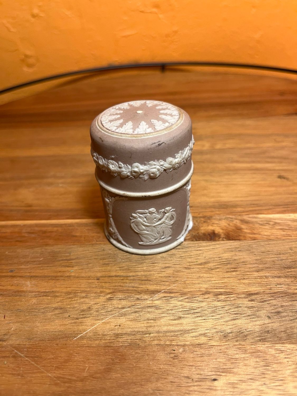 Neoclassical Greco-Roman Scene Ceramic Match Holder