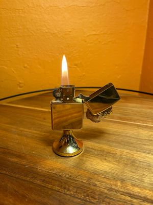 1990 Golden Bass Zippo Table Lighter