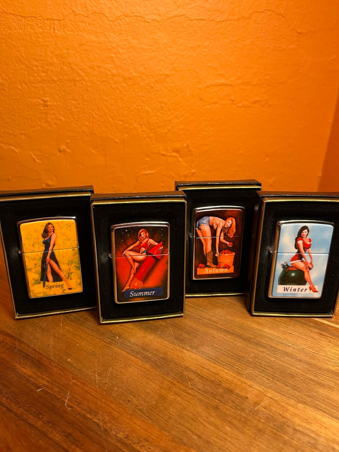 1996 Pinup Girl Seasons Zippo Lighter