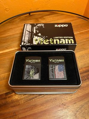 Limited Edition Vietnam War Commemorative Zippo Lighter Set