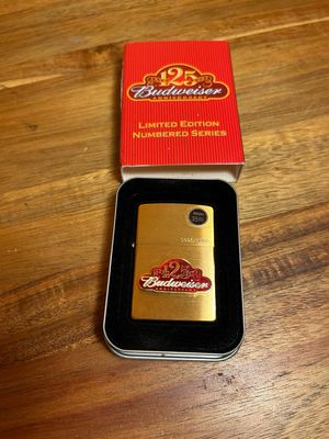 2001 Budweiser 125th Anniversary 0895/6000 Sealed Unstruck Zippo Lighter