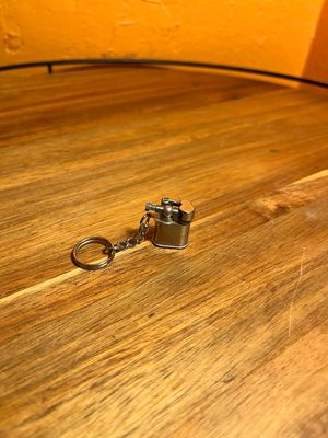 Silver Lift Arm Keychain Lighter