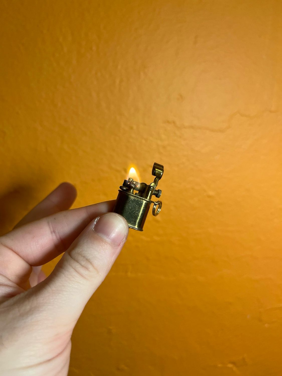 Brass Lift Arm Mini Keychain Lighter