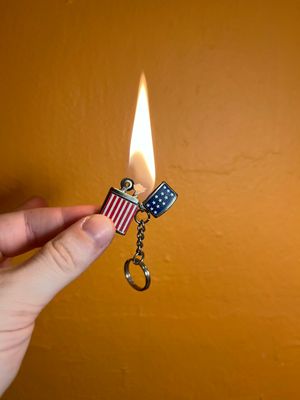 American Flag Keychain Lighter