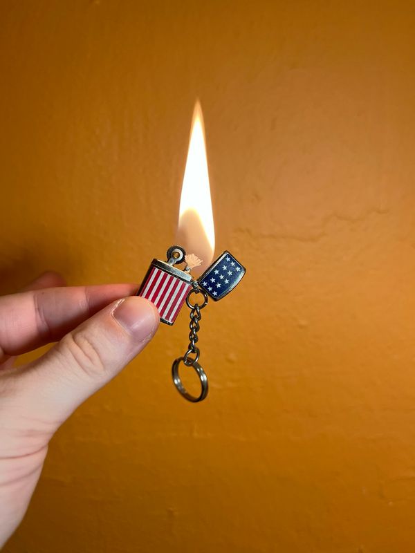 American Flag Keychain Lighter