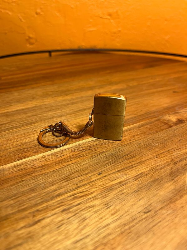 Brass Flip Top Keychain Lighter