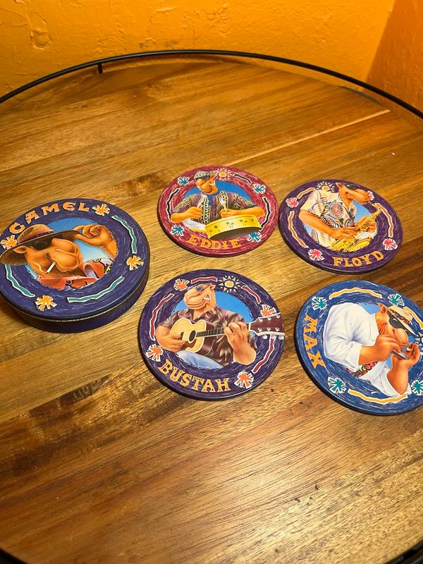 1990s Hard Pack Camel Coaster Set