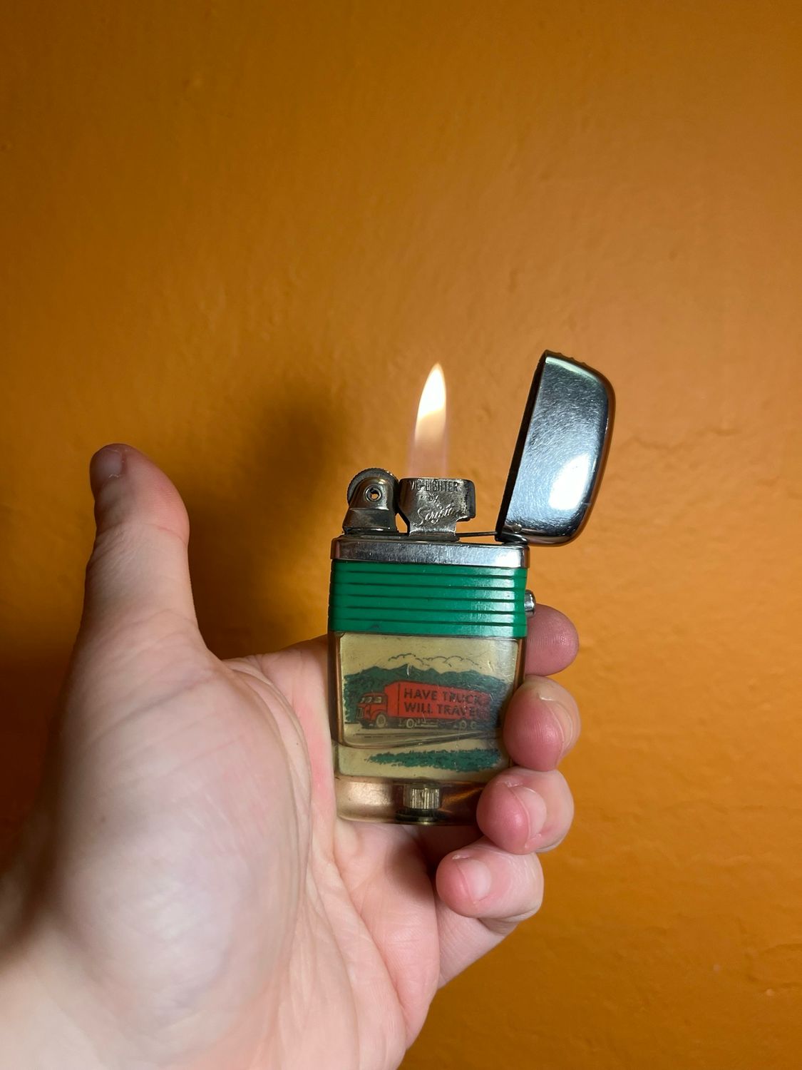 Have Truck Will Travel Scripto Lighter
