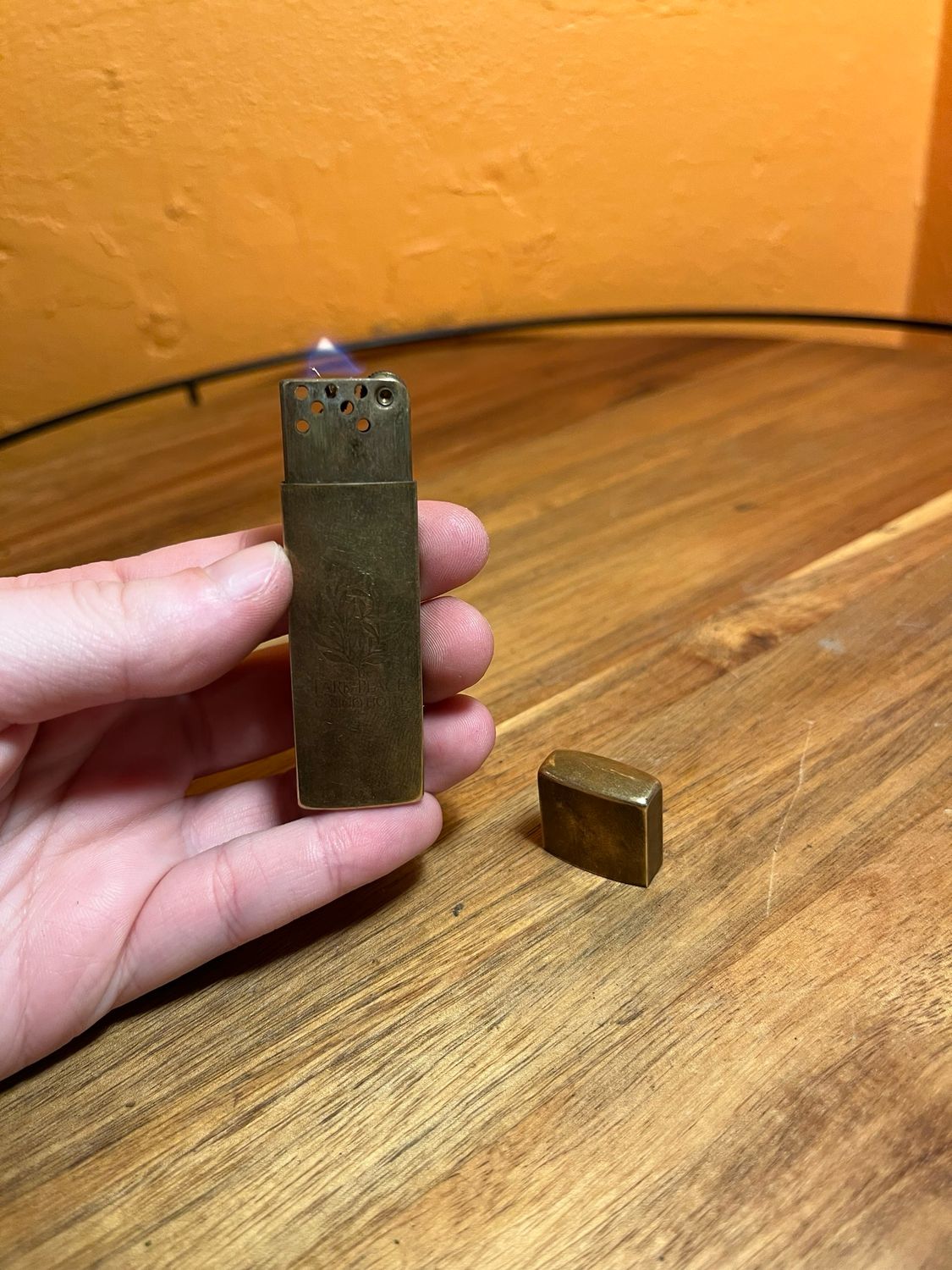 Park Place Casino Hotel Brass Capsule Lighter