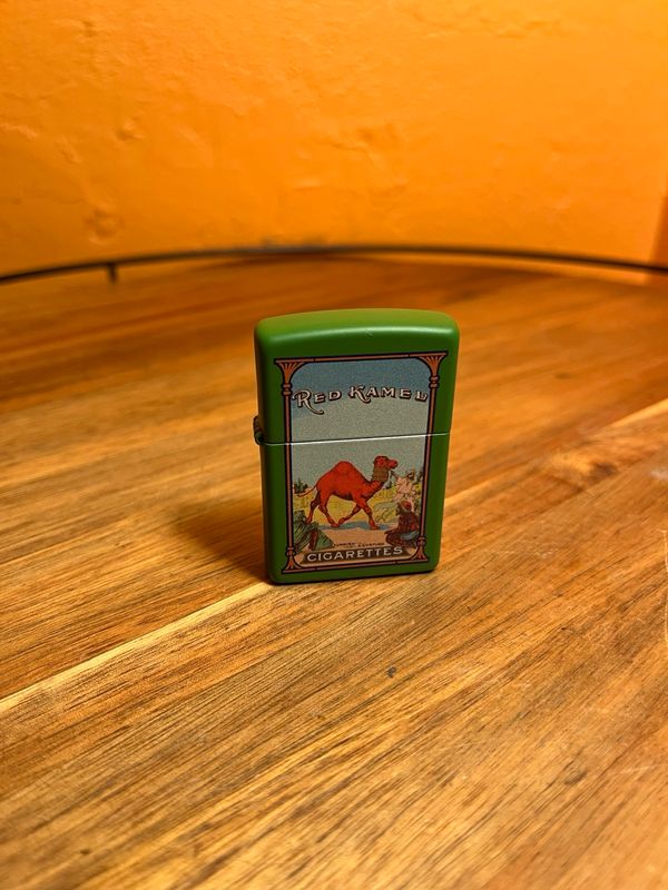 2018 Red Kamel On Green Zippo Lighter