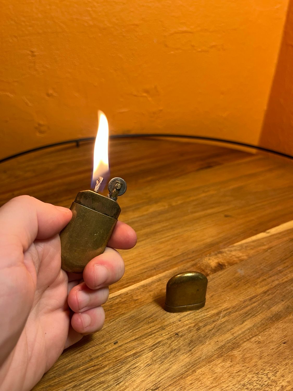 Unmarked Brass Capsule Lighter