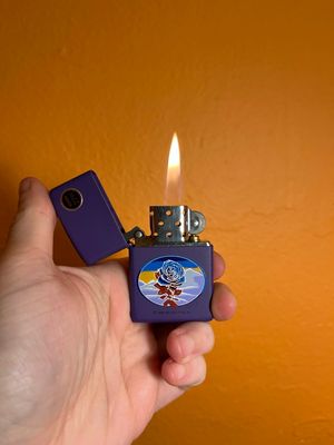 1998 Stanley Mouse Blue Rose Zippo Lighter