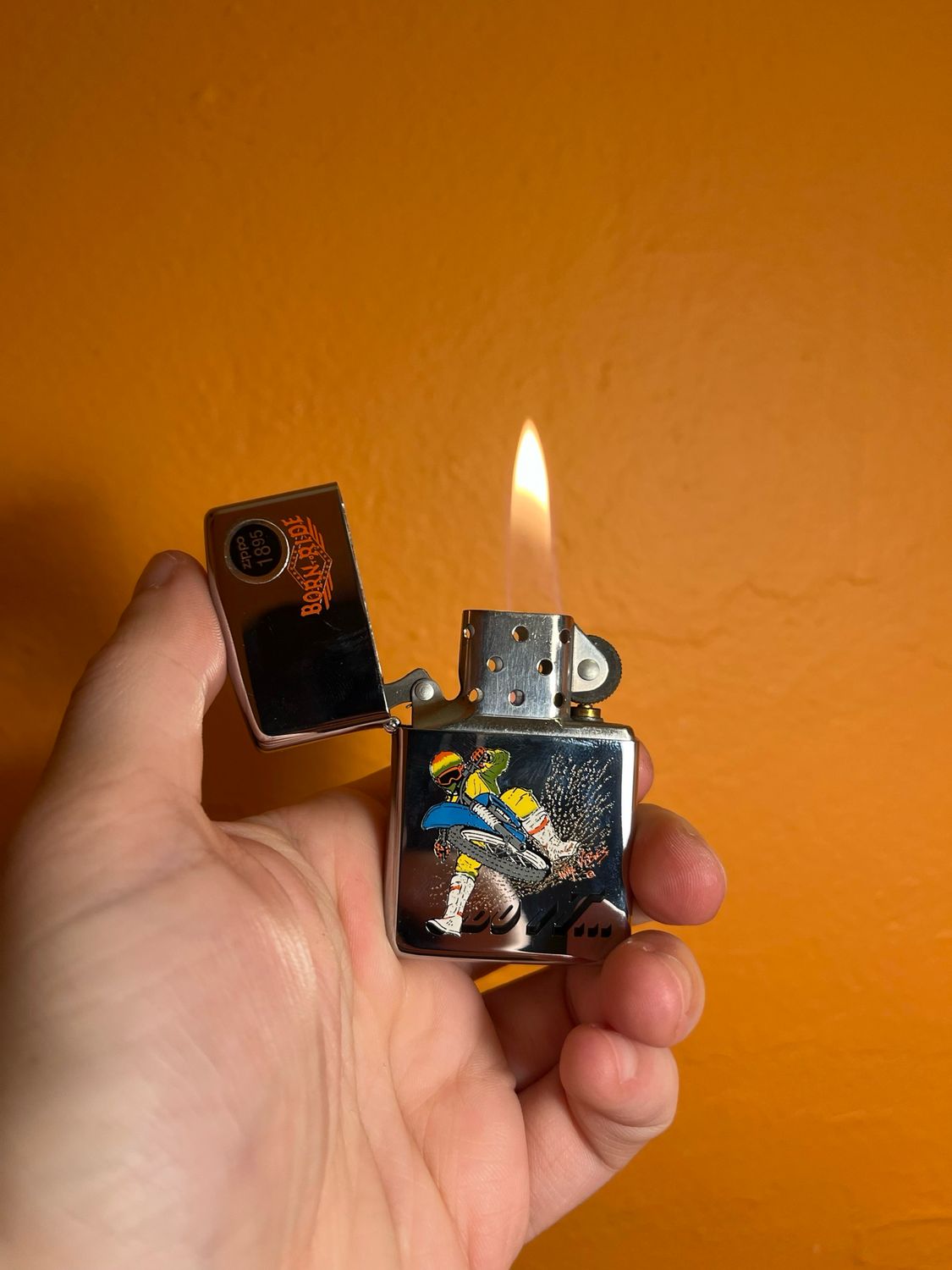 1992 Born To Ride Dirt Biking Zippo Lighter