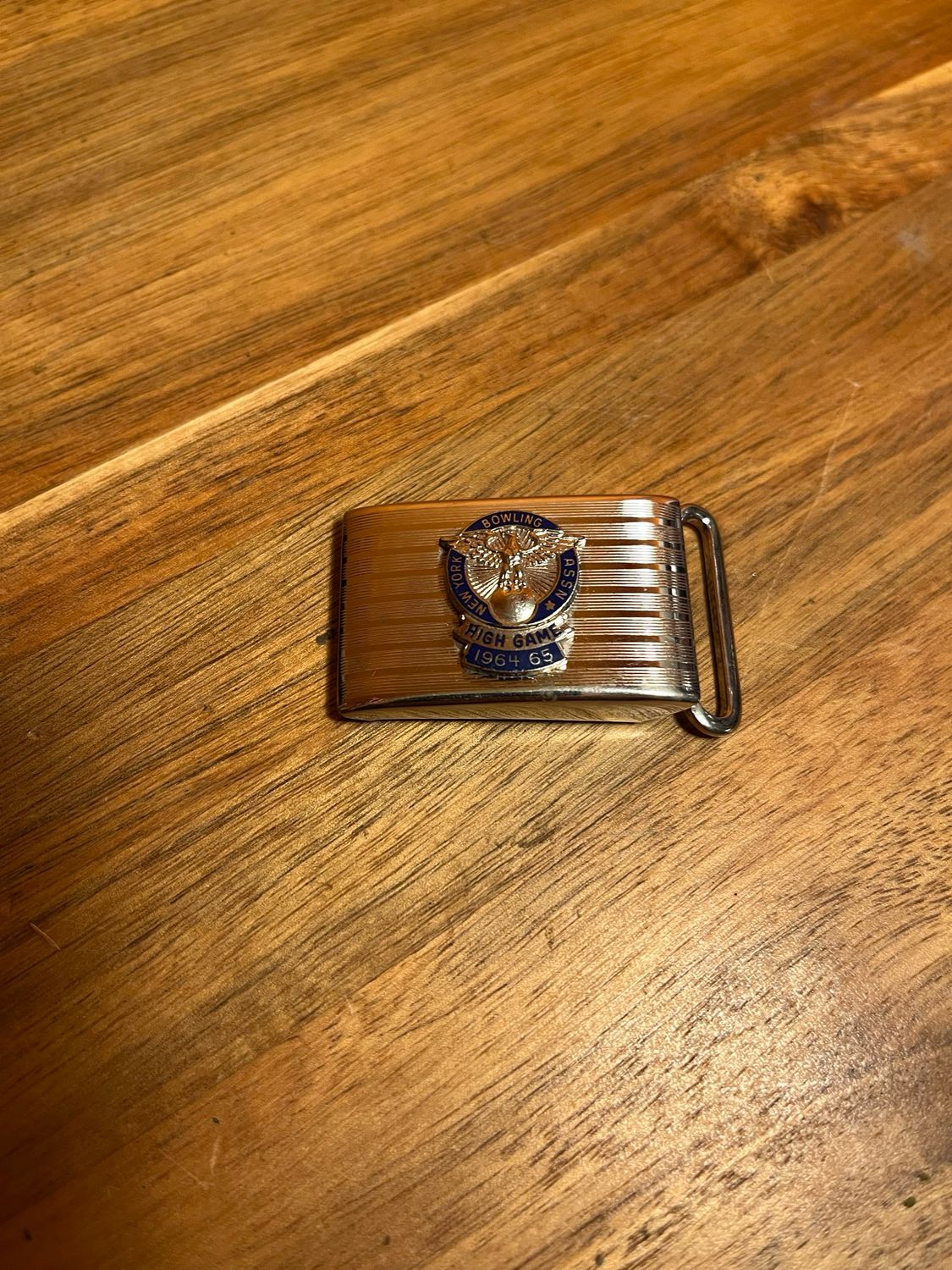 Anson 1964-65 New York Bowling High Game Thin Belt Buckle
