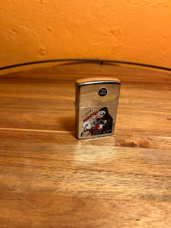 1992 Born To Ride The Reaper Zippo Lighter
