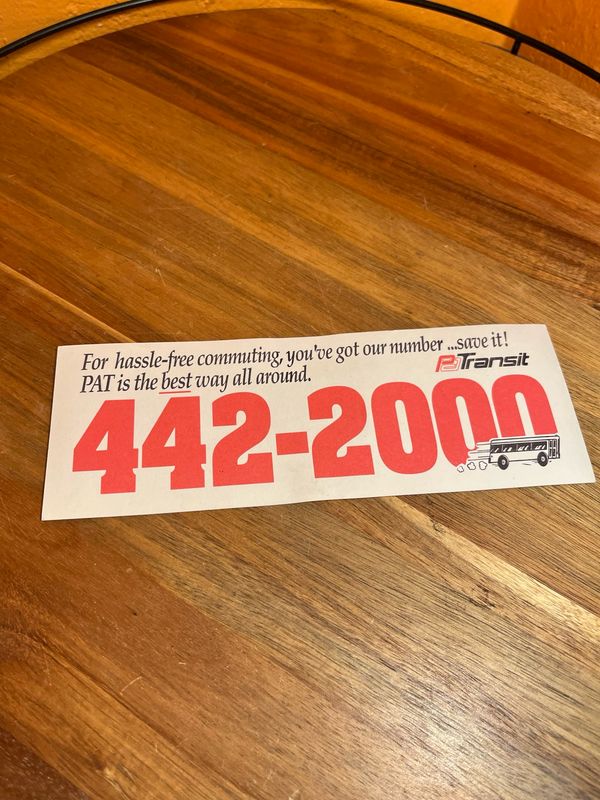 Vintage PA Transit Bumper Sticker