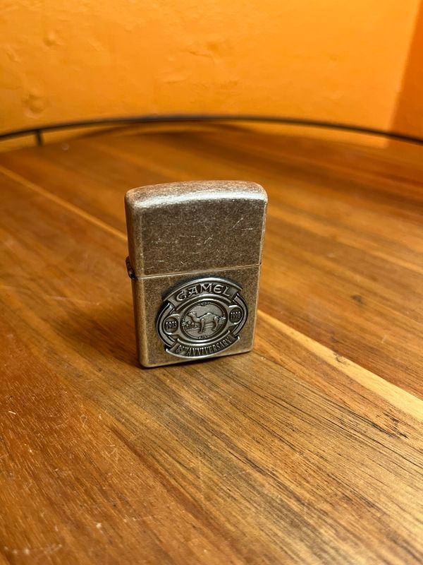 1998 Camel 85th Anniversary Antiqued Silver Sealed Unstruck Zippo Lighter