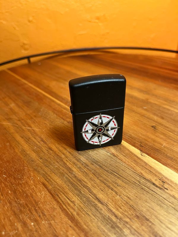 1998 Marlboro Compass Matte Black Sealed Unstruck Zippo Lighter