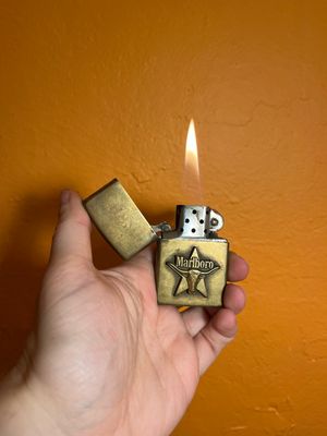 1992 Customized ‘WRH’ Marlboro Steer Head Brass Zippo Lighter