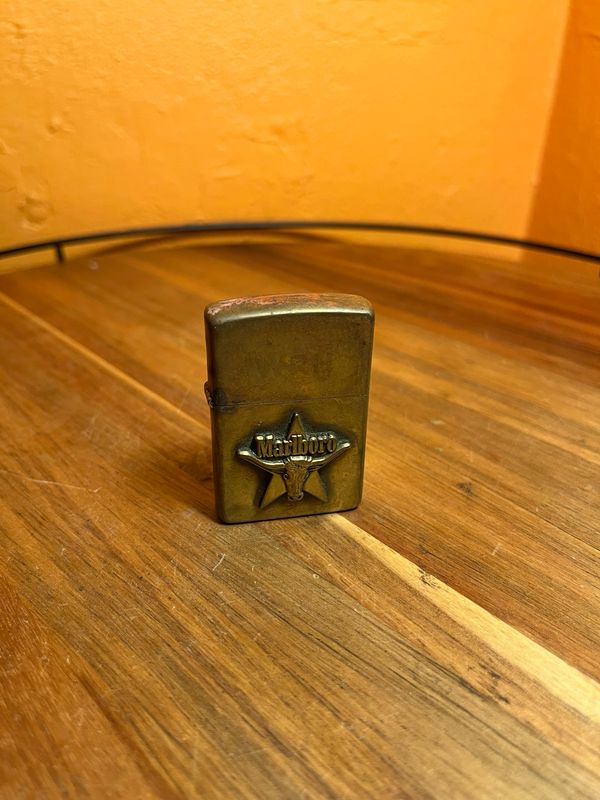 1992 Customized ‘WRH’ Marlboro Steer Head Brass Zippo Lighter