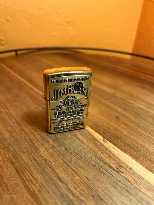 2008 Jim Beam Raised Golden Zippo Lighter