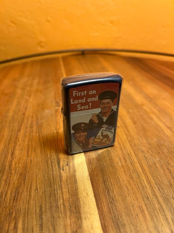 2016 First On Land &amp; Sea Camel Sealed Unstruck Zippo Lighter