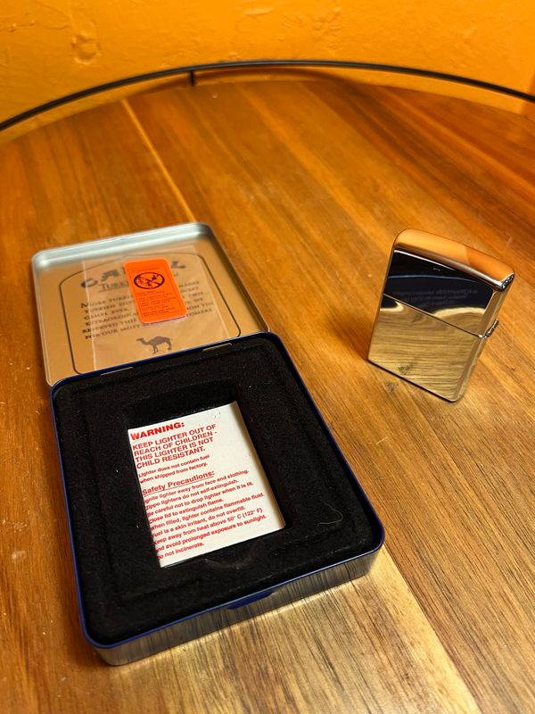 2005 Camel Turkish Silver Unstruck Zippo Lighter