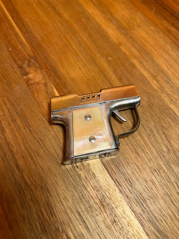 Mother Of Pearl Grip Handgun Lighter