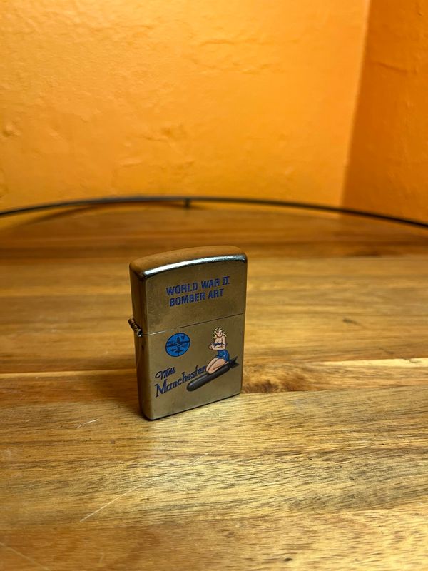 2022 Blue Miss Manchester WWII Bomber Pinup Art Zippo Lighter