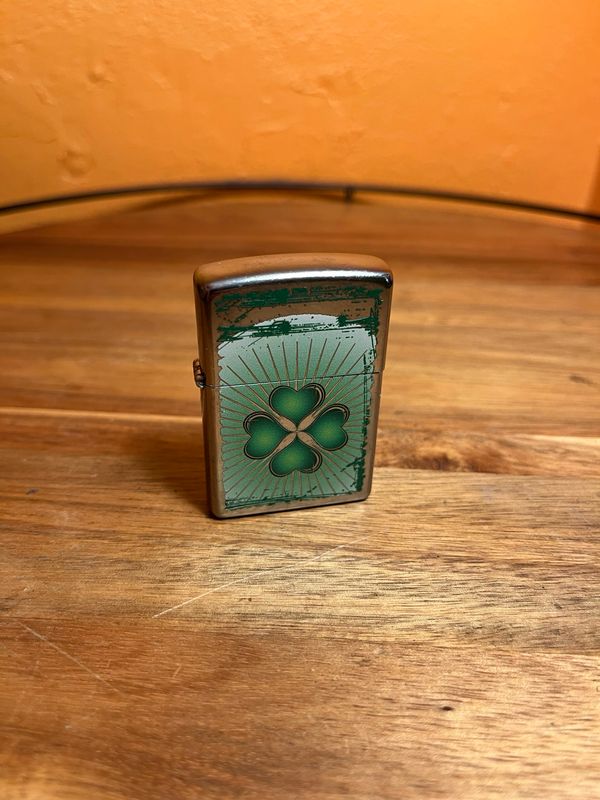 2014 Distressed Four Leaved Clover Zippo Lighter