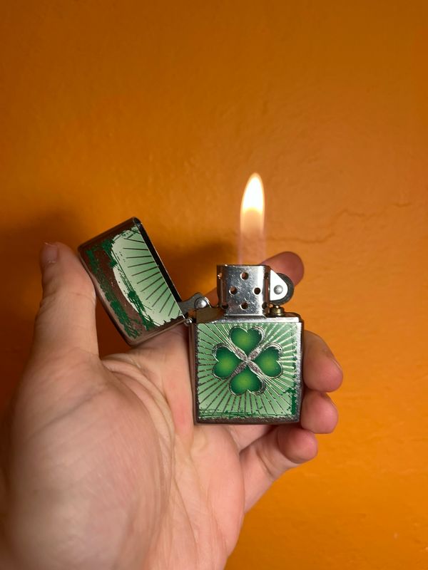 2014 Distressed Four Leaved Clover Zippo Lighter