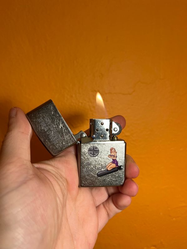 2022 Purple Miss Manchester WWII Bomber Pinup Art Zippo Lighter