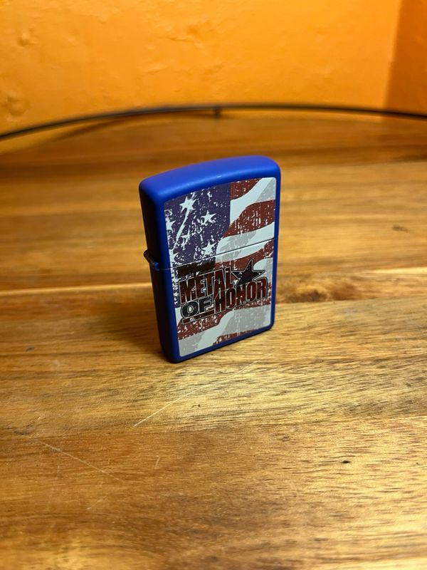 2013 Blue Metal Of Honor Zippo Lighter