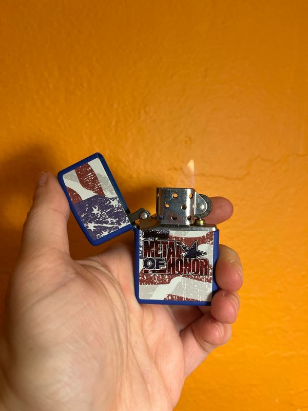 2013 Blue Metal Of Honor Zippo Lighter