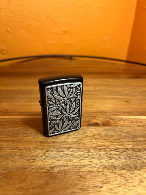 2022 Raised Pot Leaves Sealed Unstruck Zippo Lighter