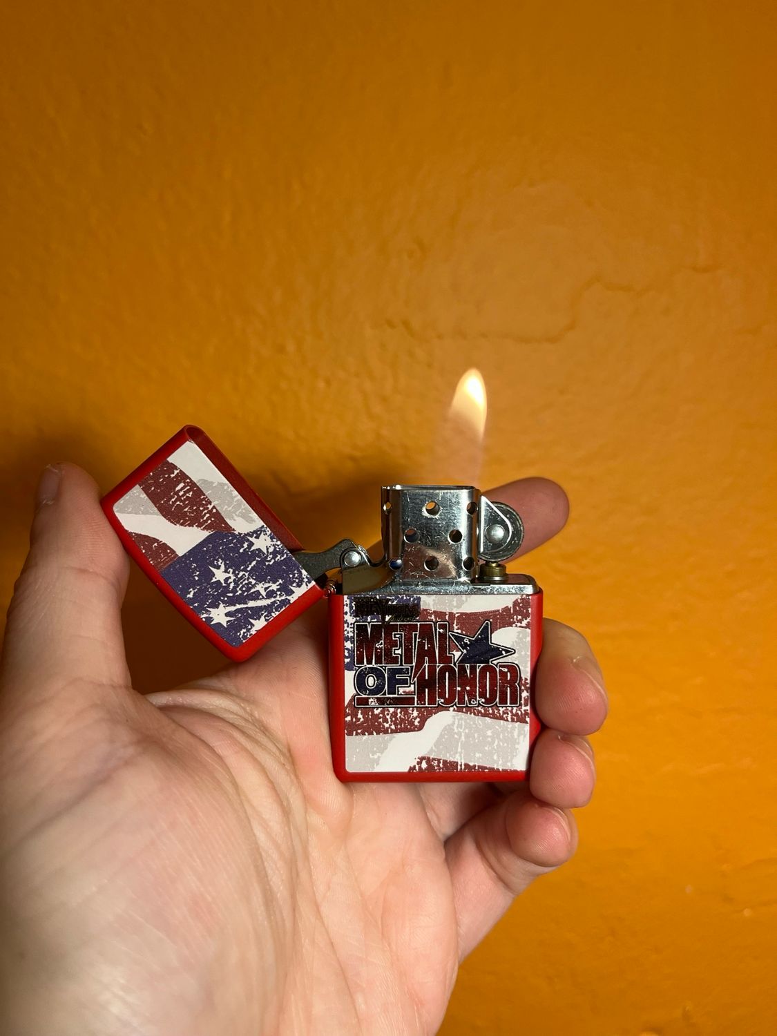 2013 Red Metal Of Honor Zippo Lighter
