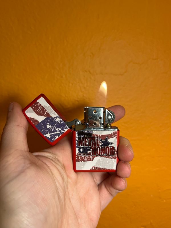 2013 Red Metal Of Honor Zippo Lighter