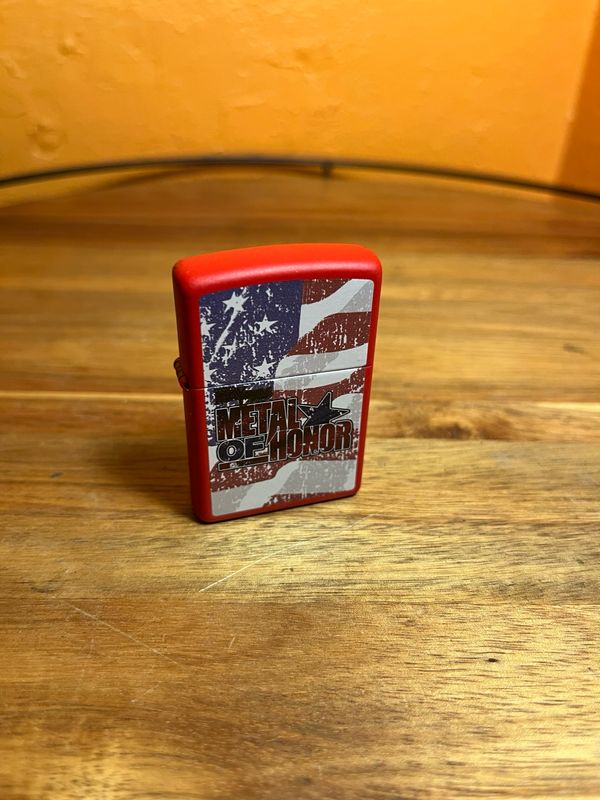 2013 Red Metal Of Honor Zippo Lighter