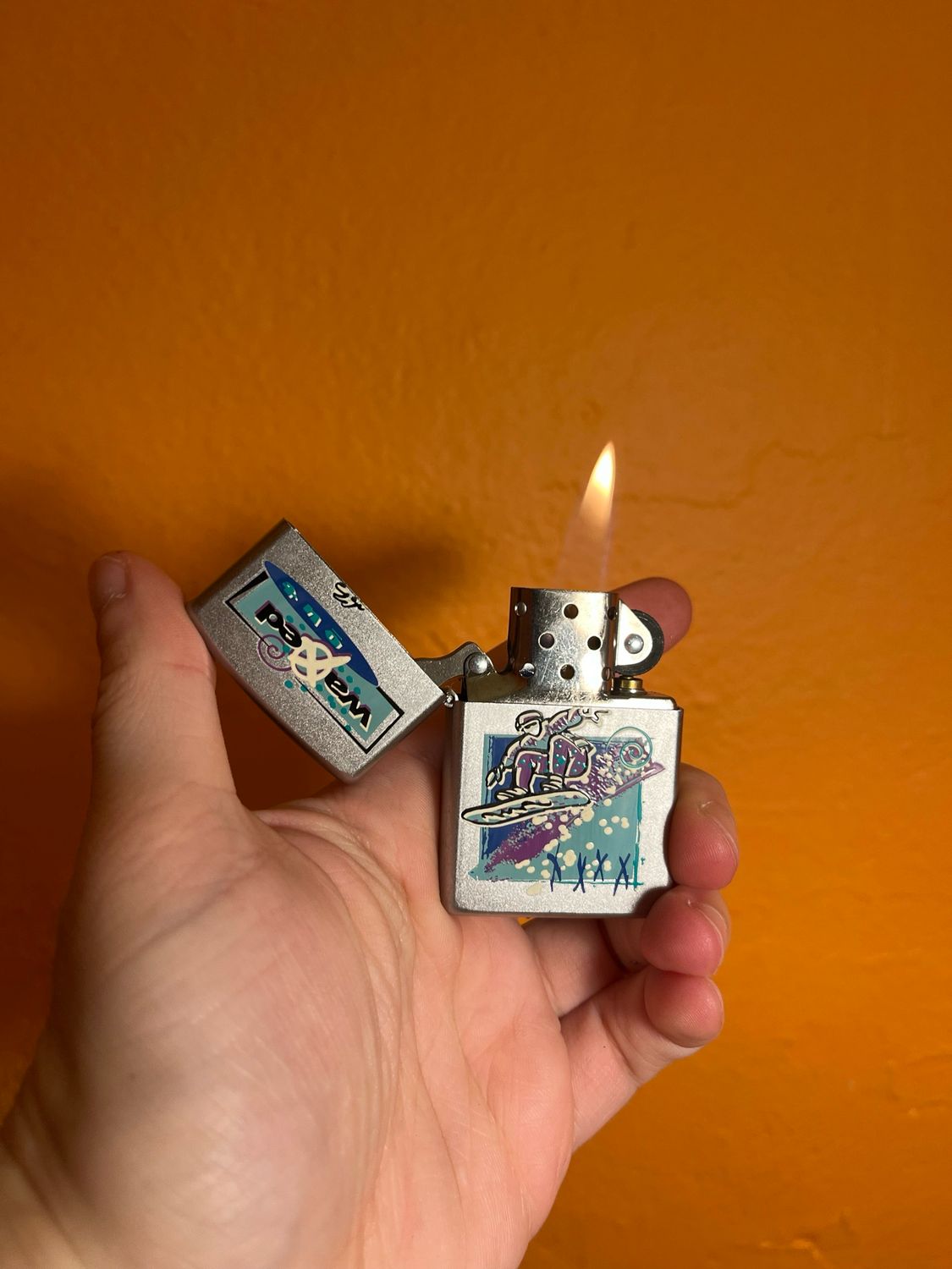 1999 Waxed Out Snowboarding Zippo Lighter