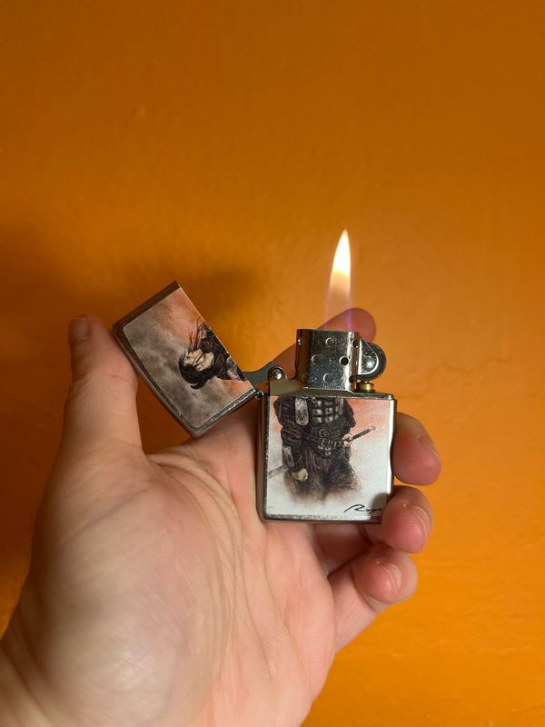 2022 Royo Samurai Illustration Zippo Lighter