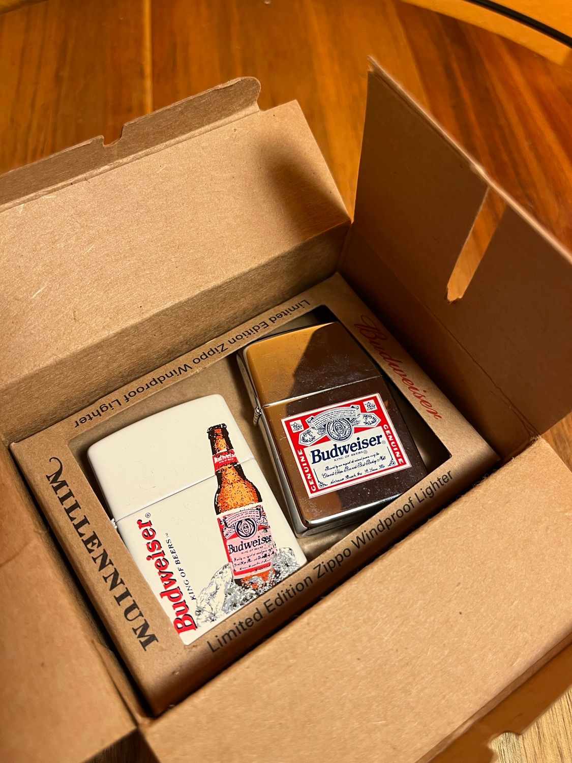 Budweiser Millennium Limited Edition Zippo Set