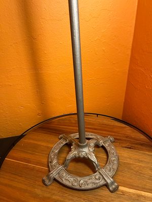 Cast Metal Ashtray Match Holder Stand