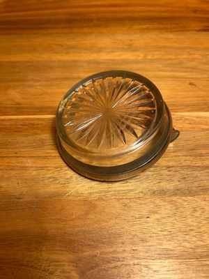 Glass Ashtray With Cigarillo Or Ash Cutter