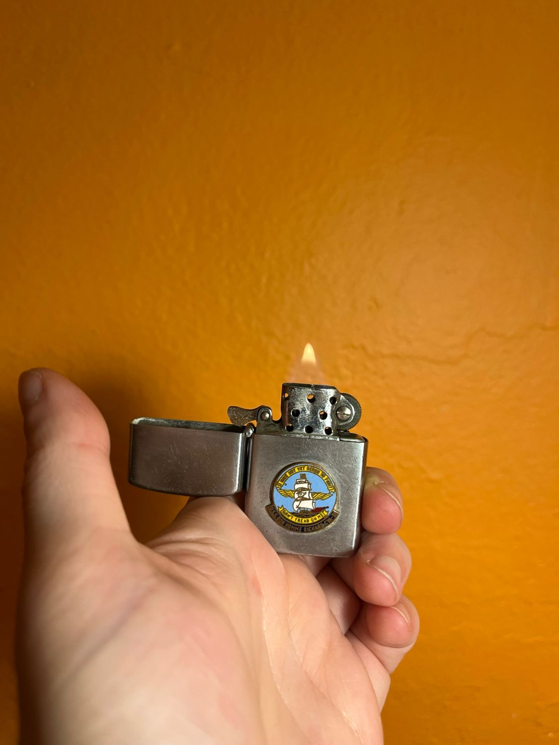 USS Bon Homme Richard CVA-31 Flip Top Lighter