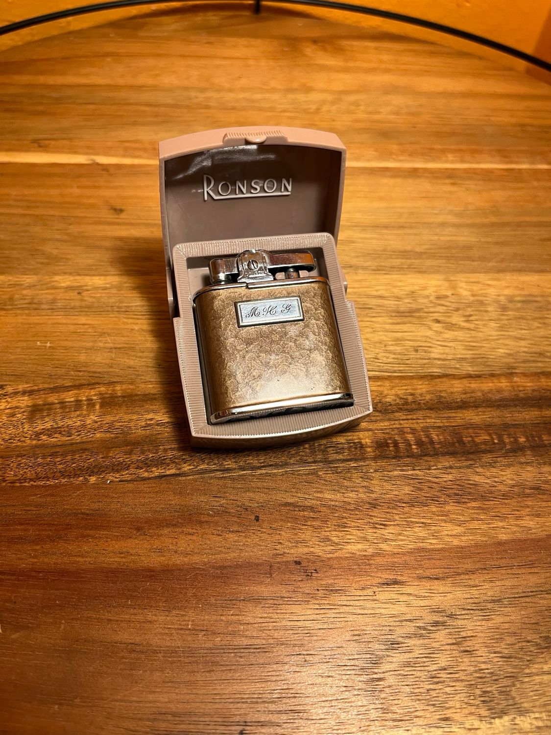 Customized ‘MKG’ Ronson Whirlwind Lighter