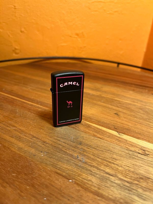 2006 Black &amp; Pink Camel Sealed Unstruck Zippo Slim Lighter