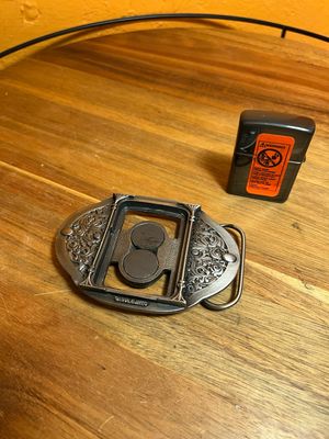 1996 Magnetic Belt Buckle Holder Camel Sealed Unstruck Zippo Lighter