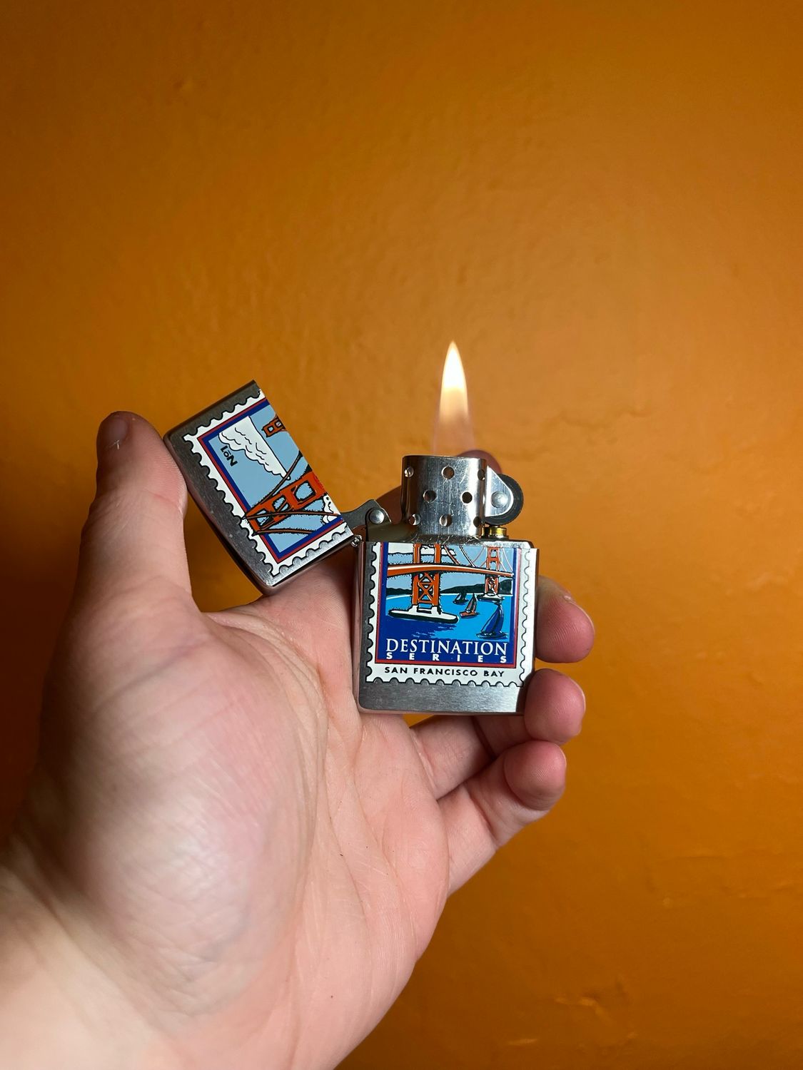 2000 Destination Series San Francisco Bay Stamp Zippo Lighter