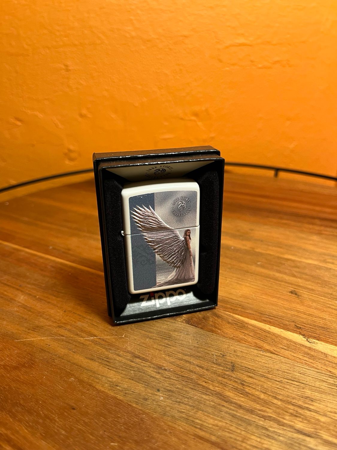 2024 Ann Stokes Collection Raised Angel Sealed Unstruck Zippo Lighter